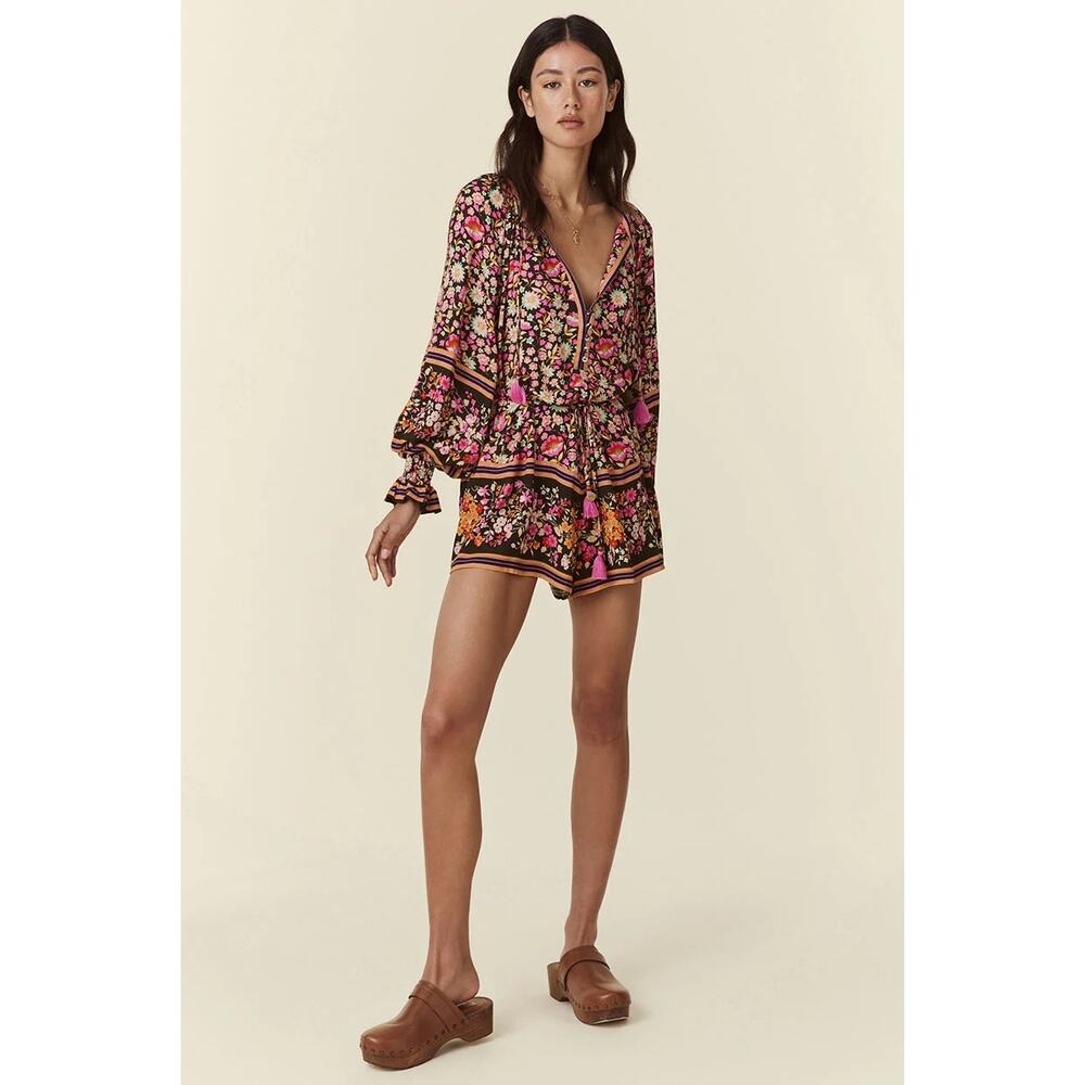Spell & The Gypsy Collective Impala Lily Floral Boho Romper Night Blossom XL - Picture 2 of 9